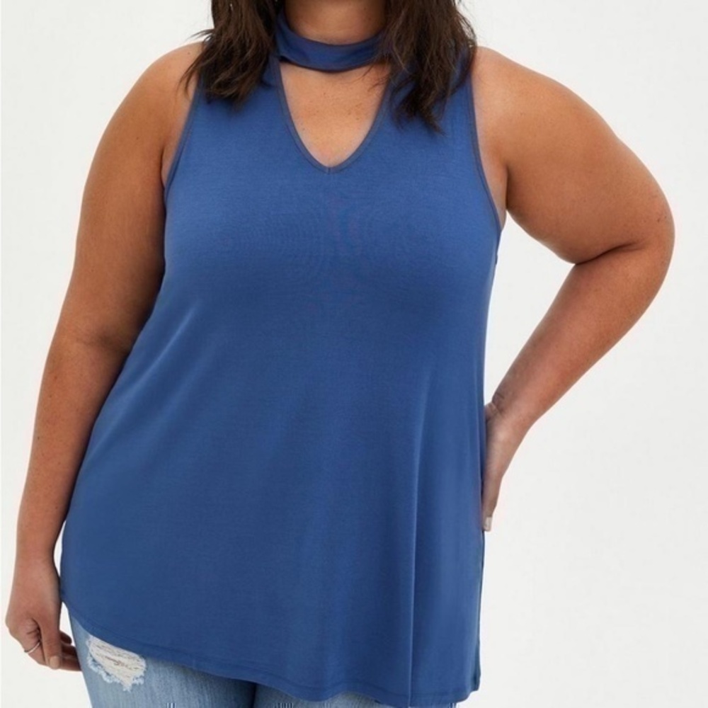Torrid Super Soft Choker Neck Swing Tank Top Blouse sz 4 or 26 4X